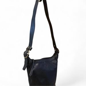 Coach Black Leather Crossbody Bag Vintage